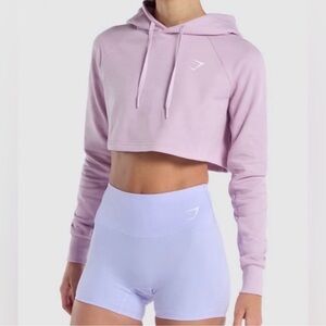 Gymshark Blush Pink Cropped Hoodie
